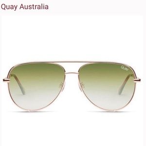 QUAY x Desi Highkey Green Fade Sunglasses Rare Ltd Edition